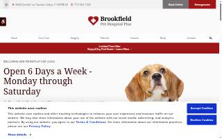 Brookfield Pet Hospital Plus website