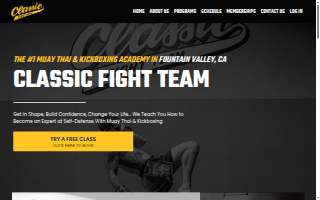 Classic Fight Team website