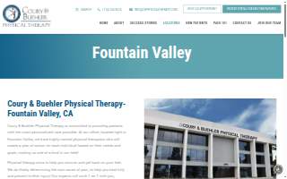 Coury & Buehler Physical Therapy of Fountain Valley website
