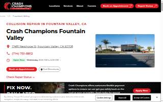 Crash Champions Collision Repair Fountain Valley website