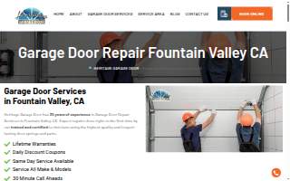 Heritage Garage Door website