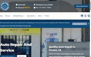 5 Star Auto Repair website