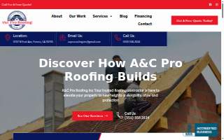 A&C Pro Roofing website
