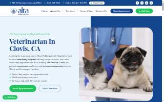 Alta Animal Hospital website