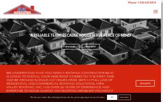 Apex Valley Roofing, Inc website