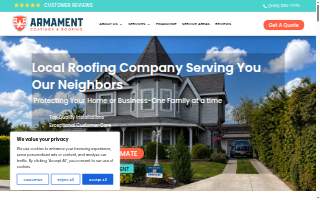 Armament Coatings and Roofing INC website