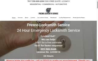 Fresno Locksmith Service - Car Unlock, Lost Key Replacement, Rekey Lock, And House Door Unlock website