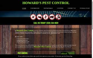 Howard's Pest Control website