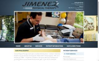 Jimenez Physical Therapy website