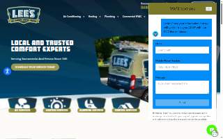 Lee's Air, Plumbing, Heating, & Roofing website