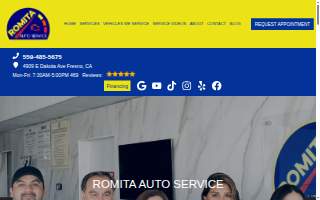 Romita Auto Service website