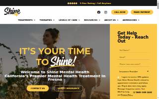 Shine Mental Health website