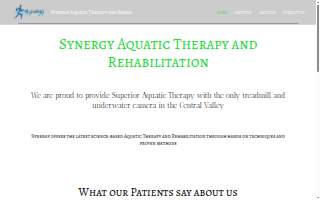 Synergy Aquatic Therapy-Rehab website