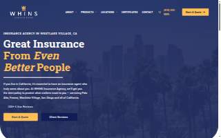 WHINS Insurance Agency of Fresno website