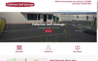 Fullerton Self Storage website