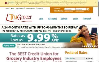 TruGrocer Federal Credit Union website