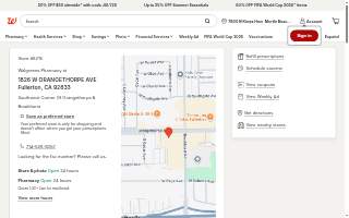 Walgreens Pharmacy website