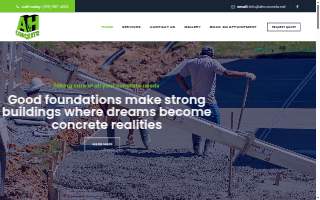 AH Concrete website