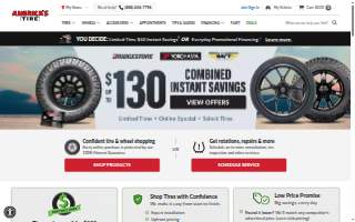 America's Tire of Garden Grove website