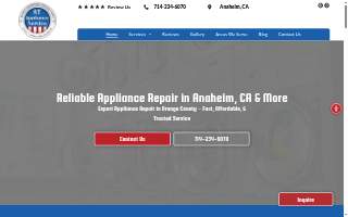 AT Appliance Service Inc. website