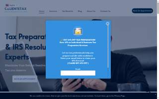 Caliente Tax website