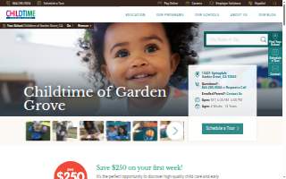 Childtime of Garden Grove website