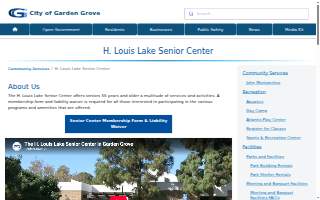 H. Louis Lake Senior Center website