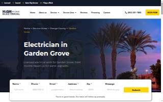High Voltage Electrical website