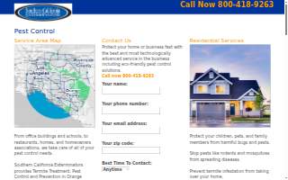 Southern California Exterminators of Fountain Valley website