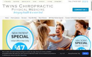 Twins Chiropractic and Physical Medicine website