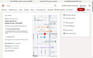Walgreens Pharmacy website