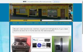 H & R Appliance Sales & Services website
