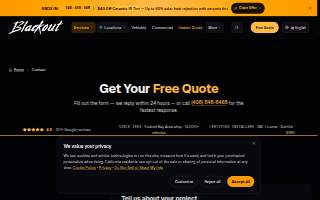 Blackout Window Tinting website