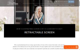 ClearView Retractable Screens Bay Area website