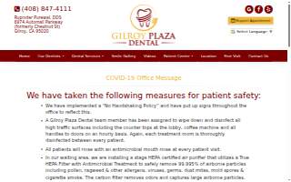 Gilroy Plaza Dental website