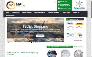 Glendale Shipping Center website