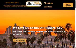 Vroom Vroom Movers CA website