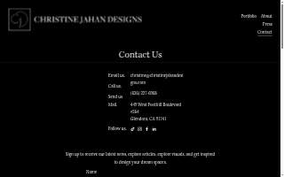Christine Jahan Designs website