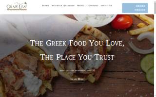 Grape Leaf Greek Kouzina website