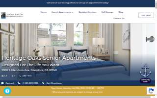 Heritage Oaks Senior Apartments website