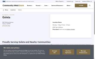 Community West Bank of Goleta website