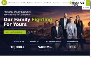 The May Firm - Car Accident and Injury Lawyers of Goleta website