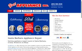 Yost Appliance of Goleta website