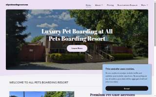 All Pets Boarding Resort of Granite Bay website