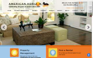 American Horizon Property Management of Granite Bay website