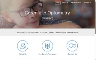 Greenfield Optometry website