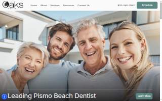 Oaks Dental Pismo Beach website