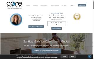 CORE Home Loans of Hanford website