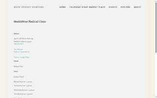 HealthWise Medical Clinic website