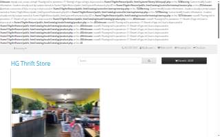 HG Thrift Store website